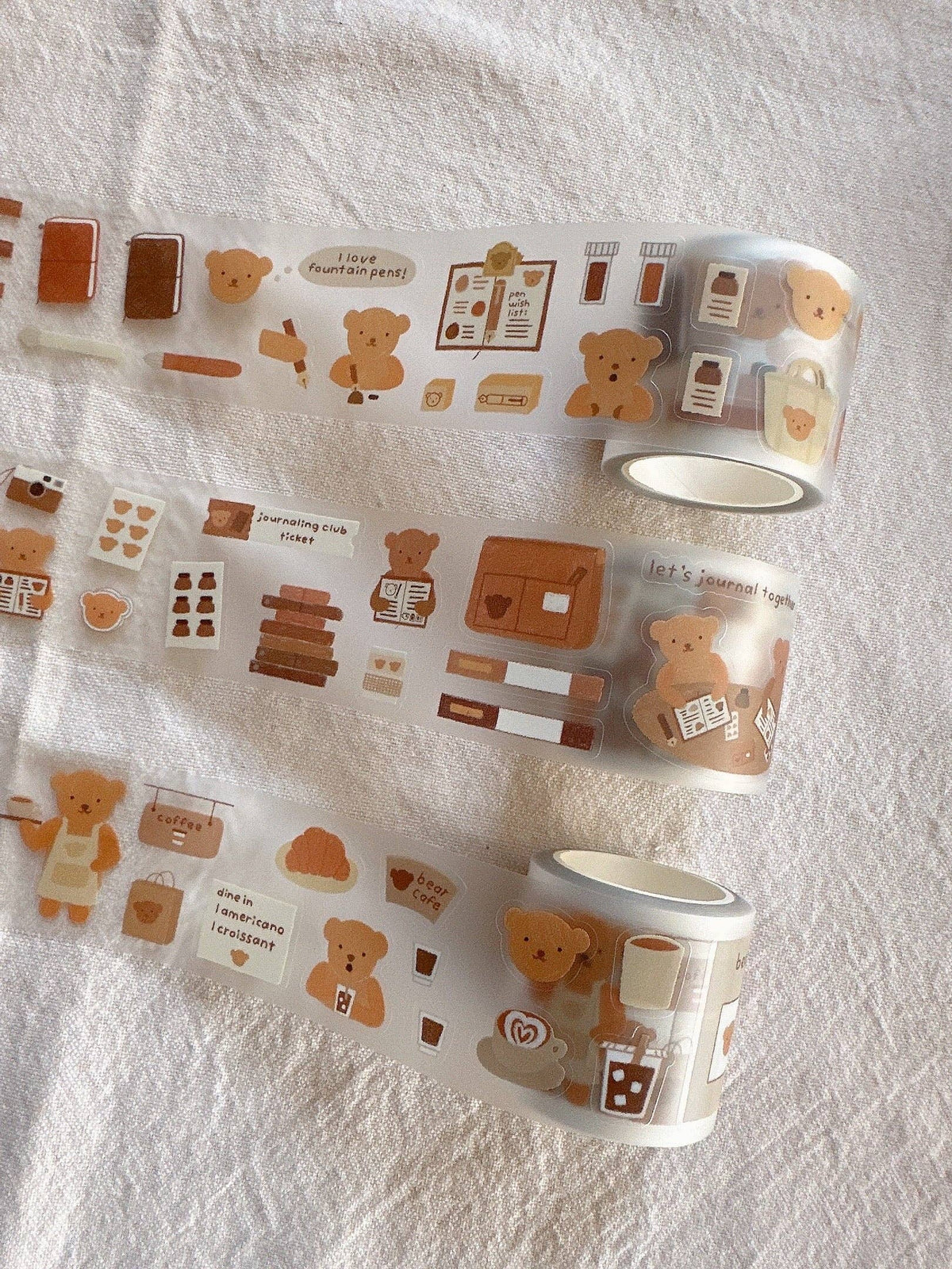 PET Kiss-cut masking tape | Bloom Paper Studio | Bear's Cafe