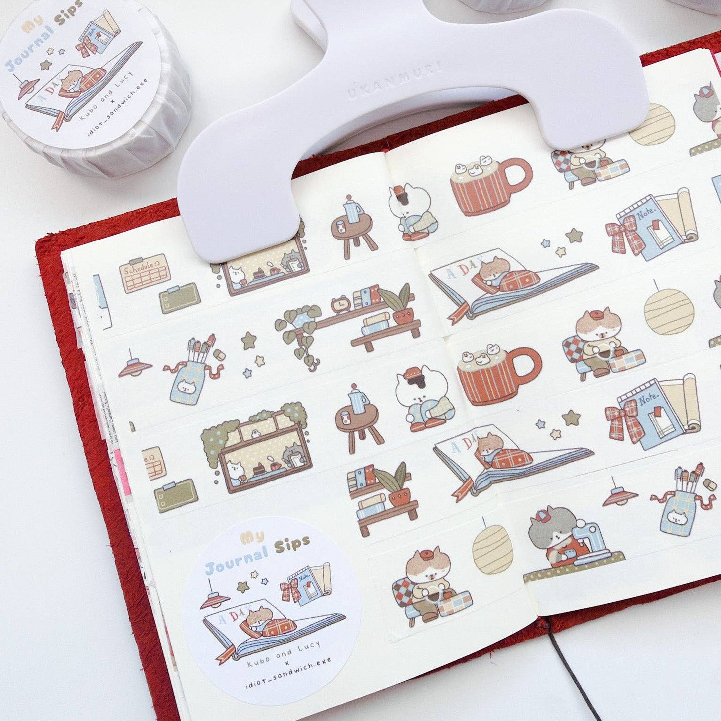 Washi tape | Kuboandlucy x Idiot Sandwich | Cafe Journaling-4