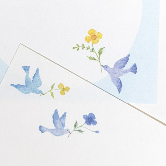 Bloc - notes japonais | Michikusa | Oiseau Bleu - NB Co Ltd - millenotes