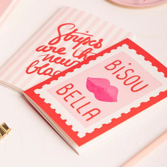 Carnet de Notes | ATWTS | DUO A6 Bisous Bella Stripes - All The Ways To Say - millenotes