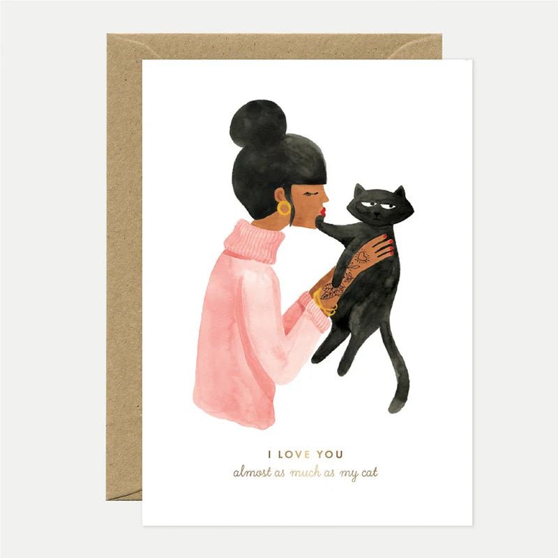 Carte de vœux ATWTS | Amour et Amitié | As much as my cat - All The Ways To Say - millenotes