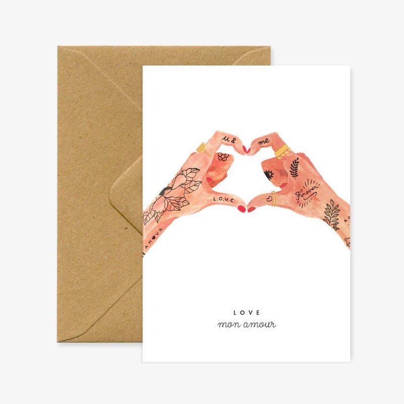 Carte de vœux ATWTS | Amour et Amitié | Hands of love - All The Ways To Say - millenotes