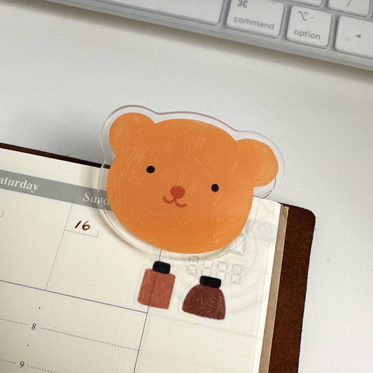 Pince en acrylique | Bloom Paper Studio | Confused Bear