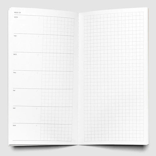Cloth & Paper | Carnet Hebdomadaire + Notes | A5 Slim - Cloth & Paper - millenotes