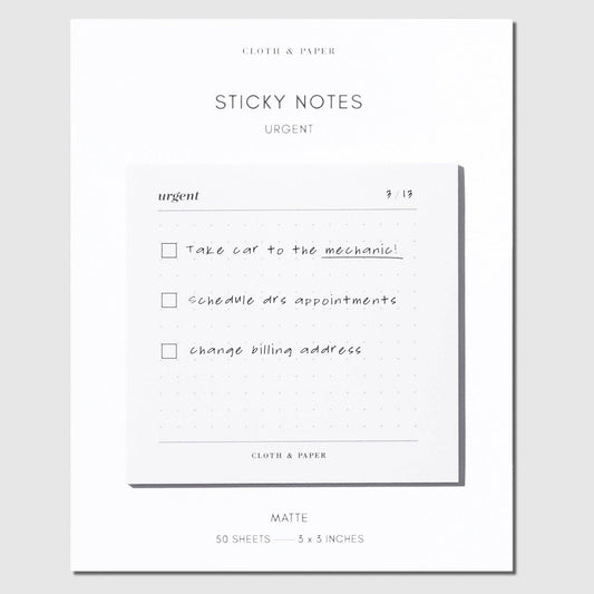 Cloth & Paper | Notes adhésives | Urgent - Cloth & Paper - millenotes