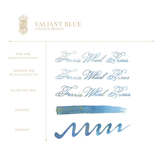 Encre pour stylo plume Ferris Wheel Press | Valiant Blue - Ferris Wheel Press - millenotes
