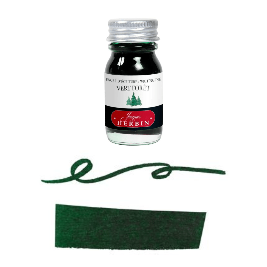 Encre Stylo plume J. Herbin flacon 10ml - Jacques Herbin - Vert forêt - millenotes