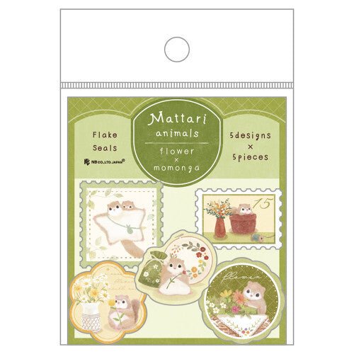 Flake stickers | Mattari Animals | Adorables Écureuils - NB Co Ltd - millenotes