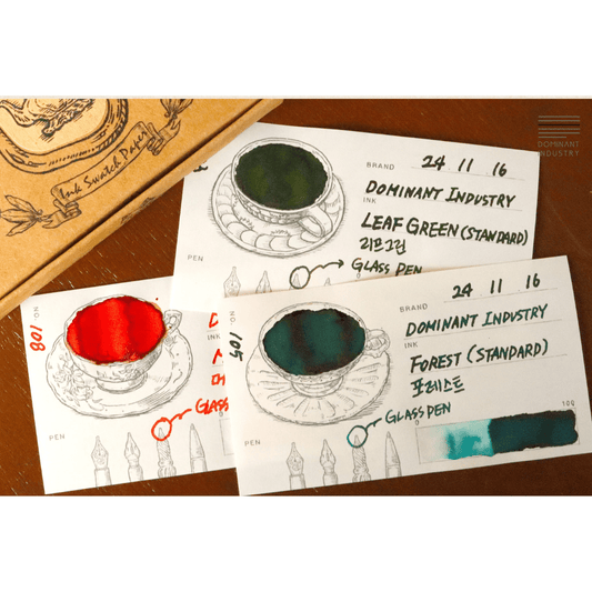 Ink swatch cards Dominant Industry | Tea Time - Dominant Industry - millenotes