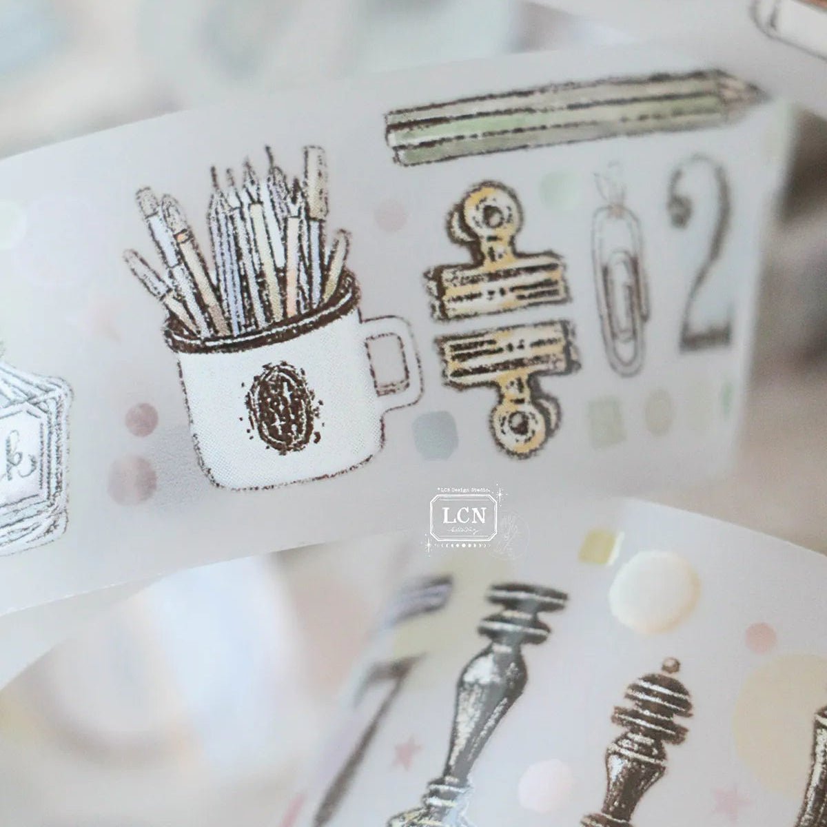 LCN Design Studio | Masking tape PET | Joy bringer - Week 1 - LCN Design Studio - 10 m - rouleau complet - millenotes