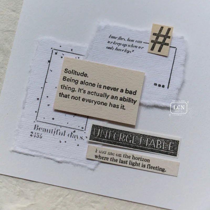 LCN Design Studio | Tampons transparents | Sentences Vol. 1 - LCN Design Studio - millenotes