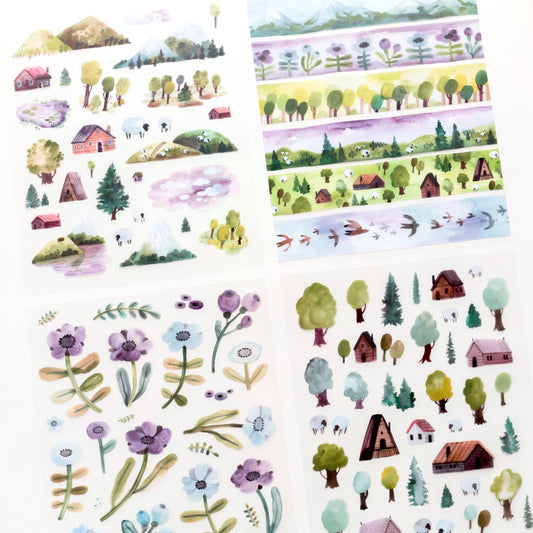 Lot de stickers en vinyle | Wild Pencil Studio | Meet Me In The Woods - Wild Pencil Studio - millenotes