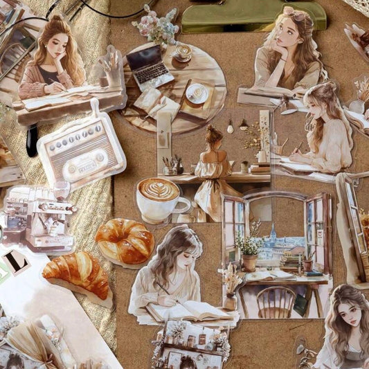 Lot de stickers PET film transparent | Mocard Journal - autre - Rose - millenotes