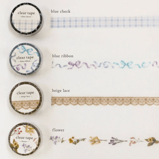 Masking Tape Japonais Transparent Mind Wave | Dentelle Beige - Mind Wave - millenotes