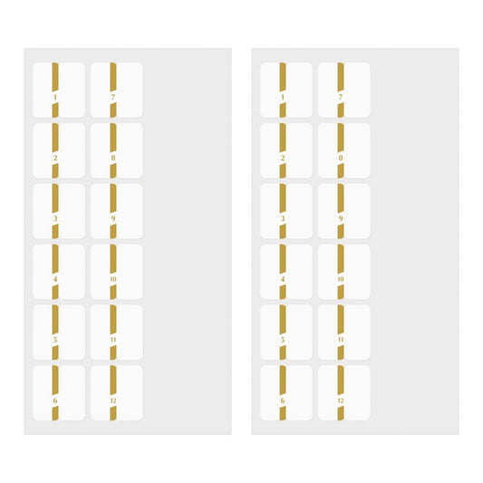 MIDORI | Onglets adhésifs numérotés Chiratto | Doré - Midori - millenotes