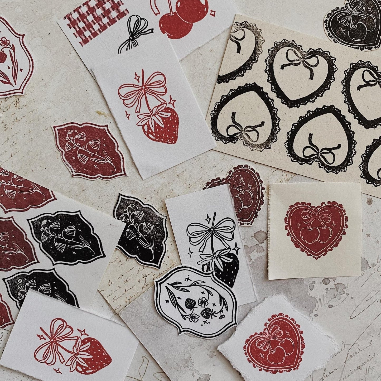 millenotes-albumlovehandmade-clear-stamps-strawberries-2