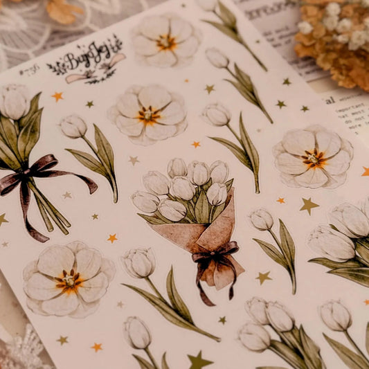 millenotes-bujojej-stickers-journaling-white-tulips-2