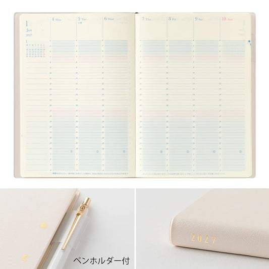 Planner Midori Gradation Diary 2027 | Beżowy