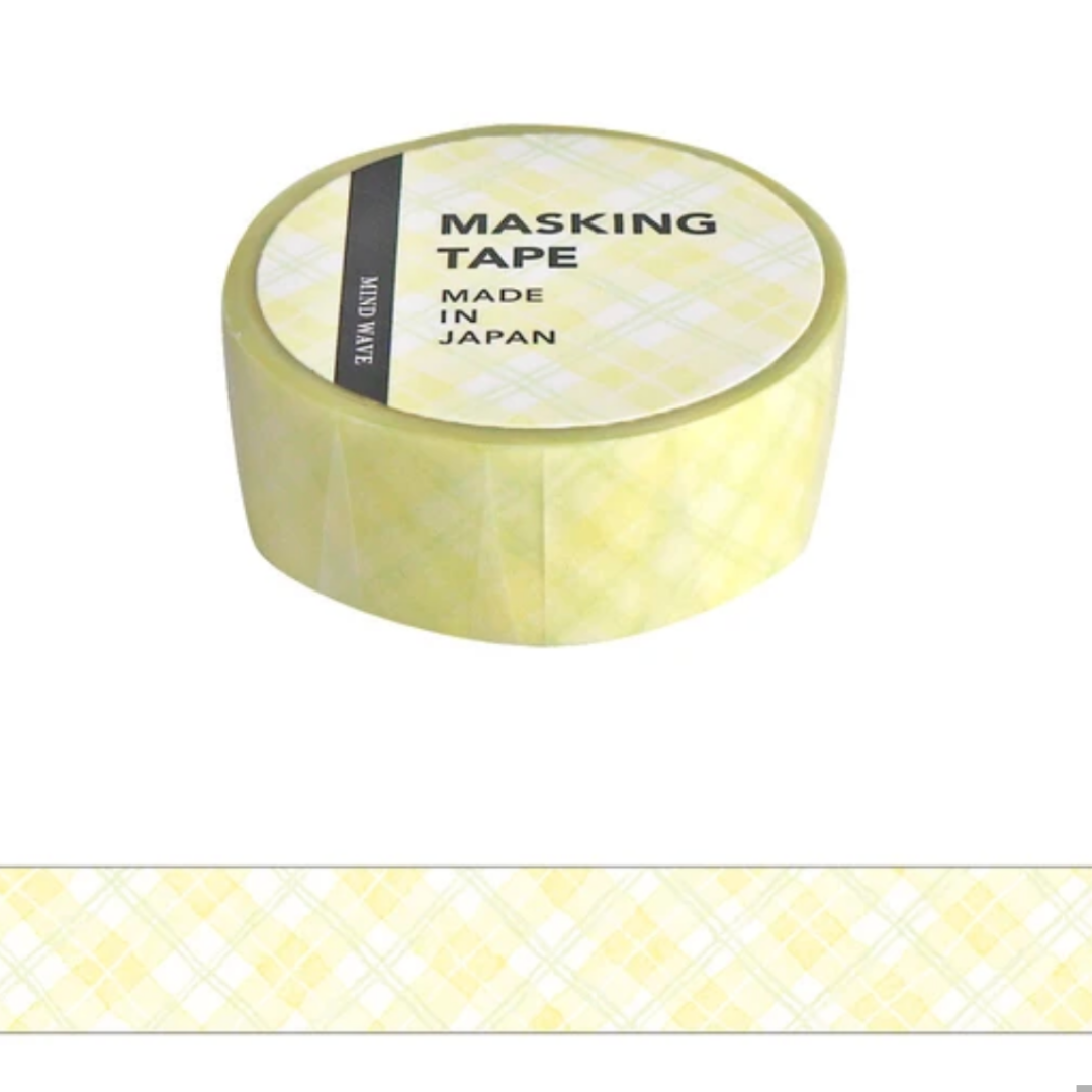 millenotes-mind-wave-washi-tape-carreaux-jaune-clair