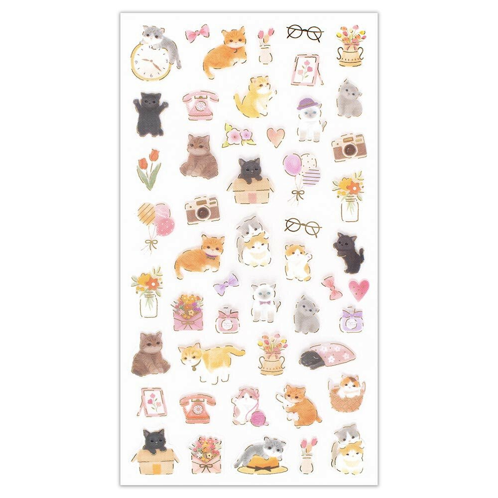Mini stickers | Mattari Animals | Adorable Chaton - NB Co Ltd - millenotes