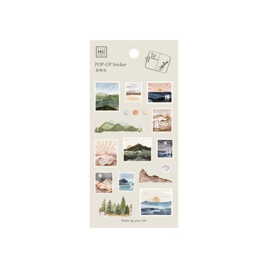 MU Lifestyle Pop - up Stickers 3D | 015 Paysages - MU Lifestyle - millenotes