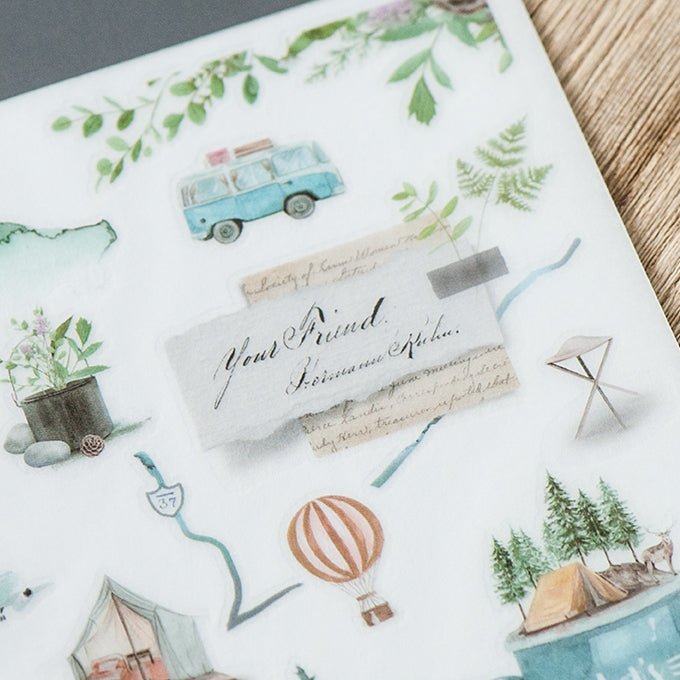 MU Lifestyle Print - On Stickers | Décalcomanies 188 Camping - MU Lifestyle - millenotes