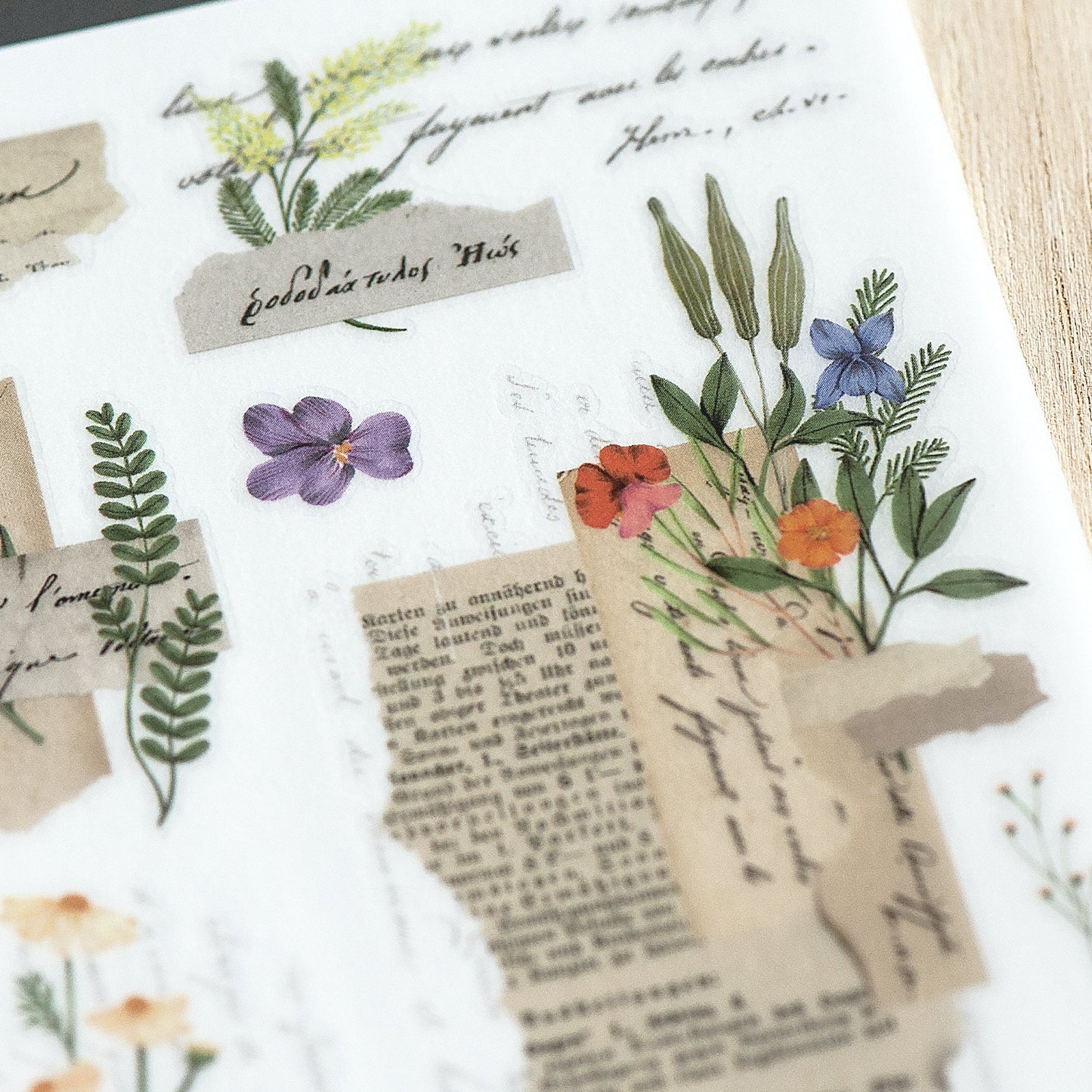 MU Print - On Stickers | Décalcomanies 213 Fleurs des Champs Vintage - MU Lifestyle - millenotes