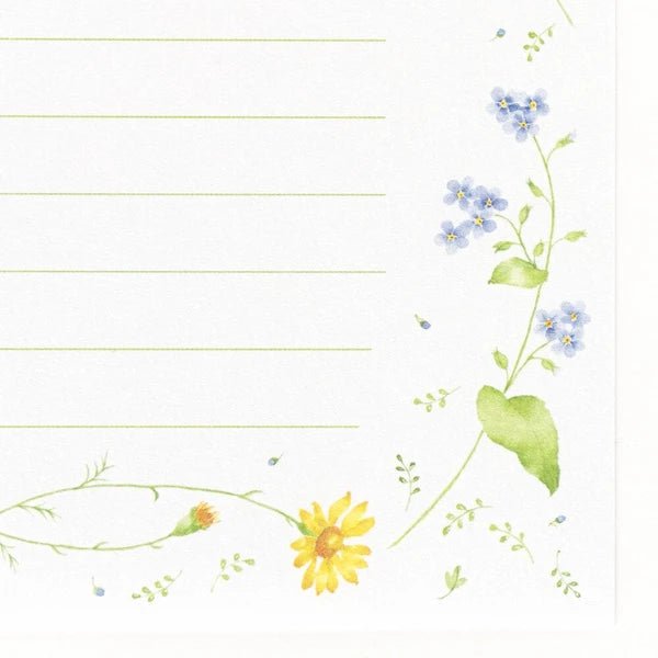 Papier à lettres japonais | Fleurs Sauvages - NB Co Ltd - millenotes