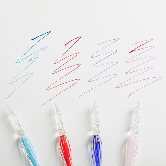 Plume en verre torsadé Jacques Herbin - Jacques Herbin - Bleu nuit - millenotes