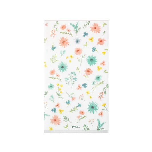 Pochette à 3 compartiments A5 Slim | MIDORI | Fleurs - Midori - millenotes