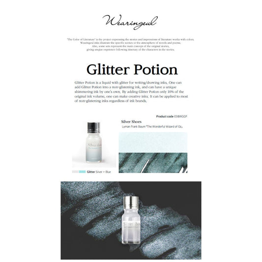 Potion de paillettes pour l'encre Wearingeul | Silver Shoes - Wearingeul - millenotes