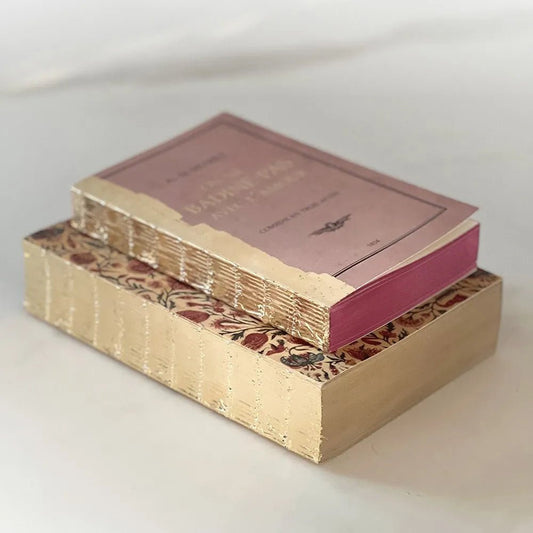 Slow Design | Carnet de notes CANVAS XL GOLD | Red Chintz - Slow Design - millenotes