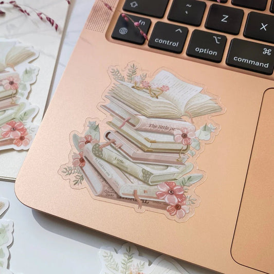 Sticker en vinyle | Stacked Books - LETTOON - millenotes