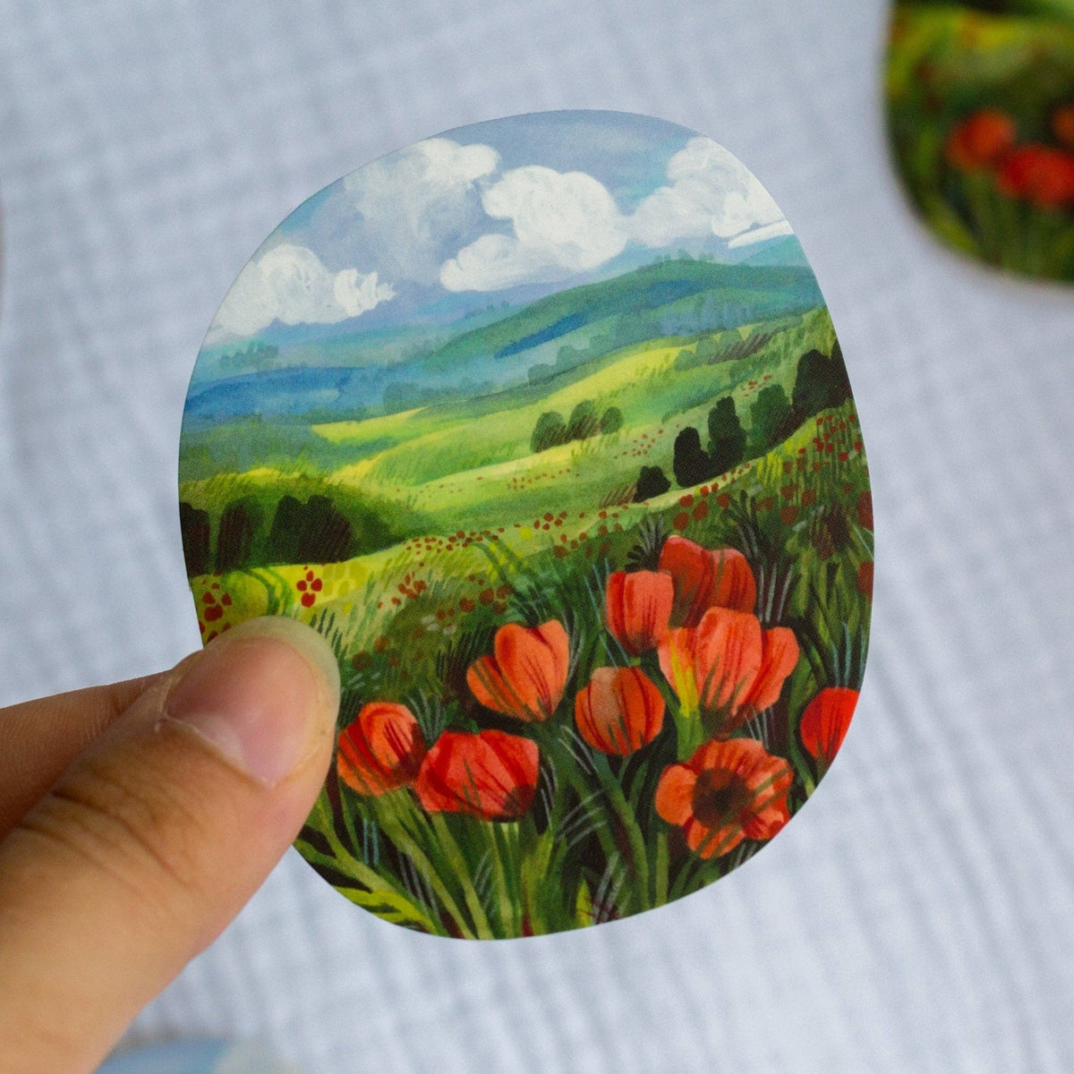 Sticker en vinyle | Wild Pencil Studio | Poppy Meadow - Wild Pencil Studio - millenotes
