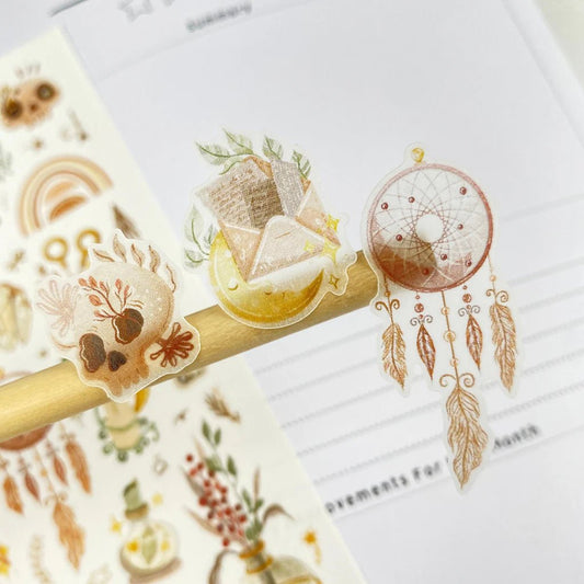 Stickers décoratifs | Boho mystery (Papier semi - transparent) - LETTOON - millenotes