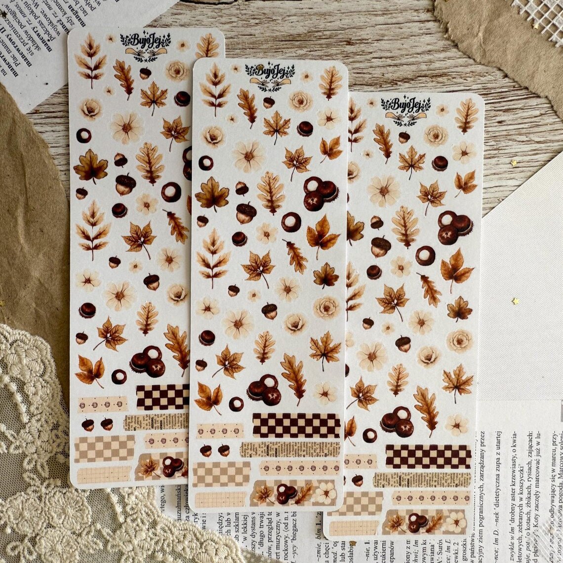 Stickers décoratifs | Bujojej | Set de 3 | Autumn Academia - Bujojej - millenotes