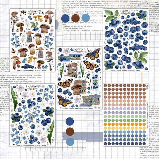 Stickers décoratifs | Bujojej | Set de 5 planches | Forest Treasures - Bujojej - millenotes
