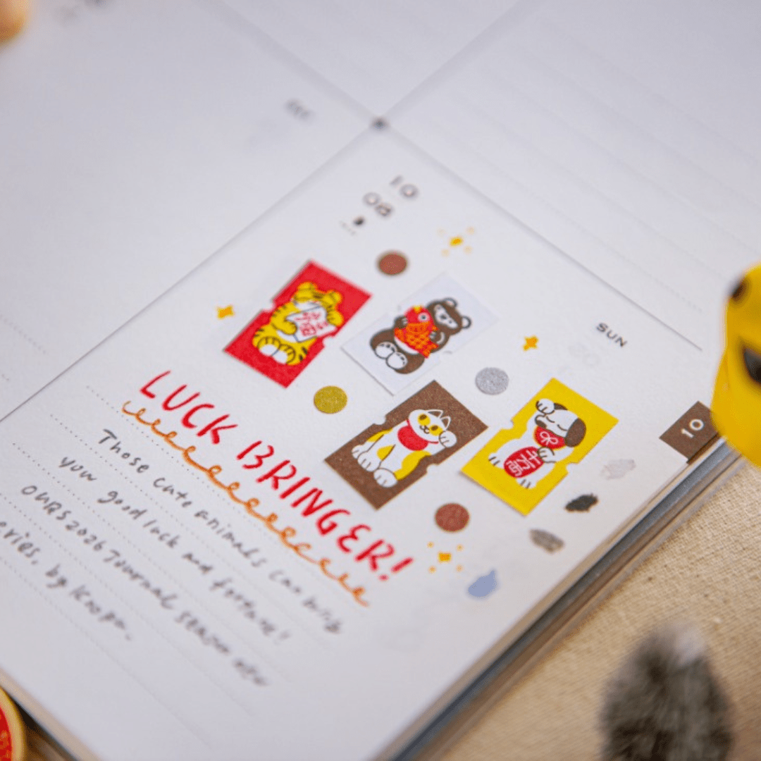 Stickers décoratifs en rouleau | OURS Studio | Little Lucky Friends - OURS Studio - 500 stickers - millenotes