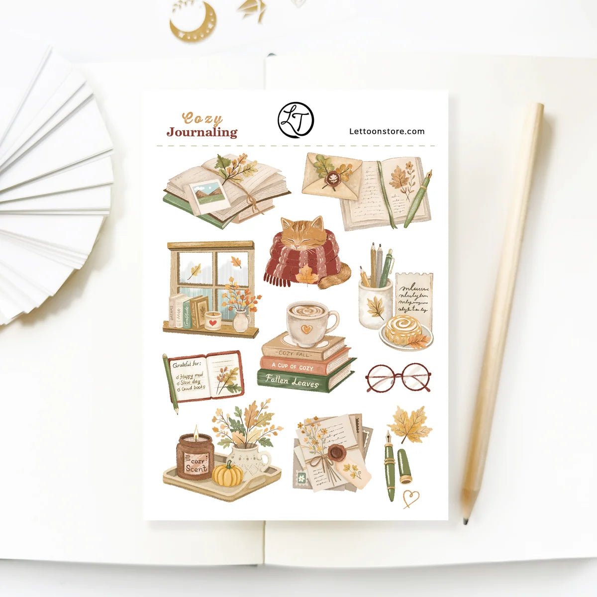 Stickers décoratifs | LETTOON | Cozy journaling - LETTOON - millenotes