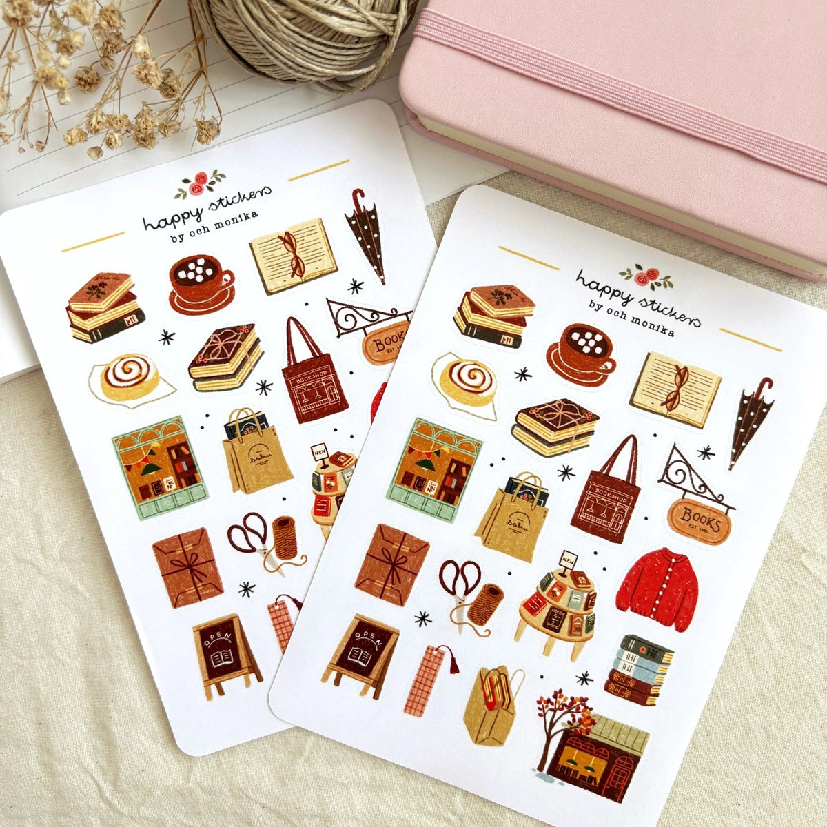 Stickers décoratifs | Och Monika | Rainy Bookshop - Och Monika - millenotes