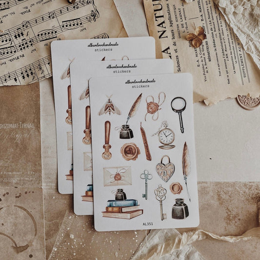 Stickers décoratifs | Papeterie vintage - AlbumHandMadeLove - millenotes