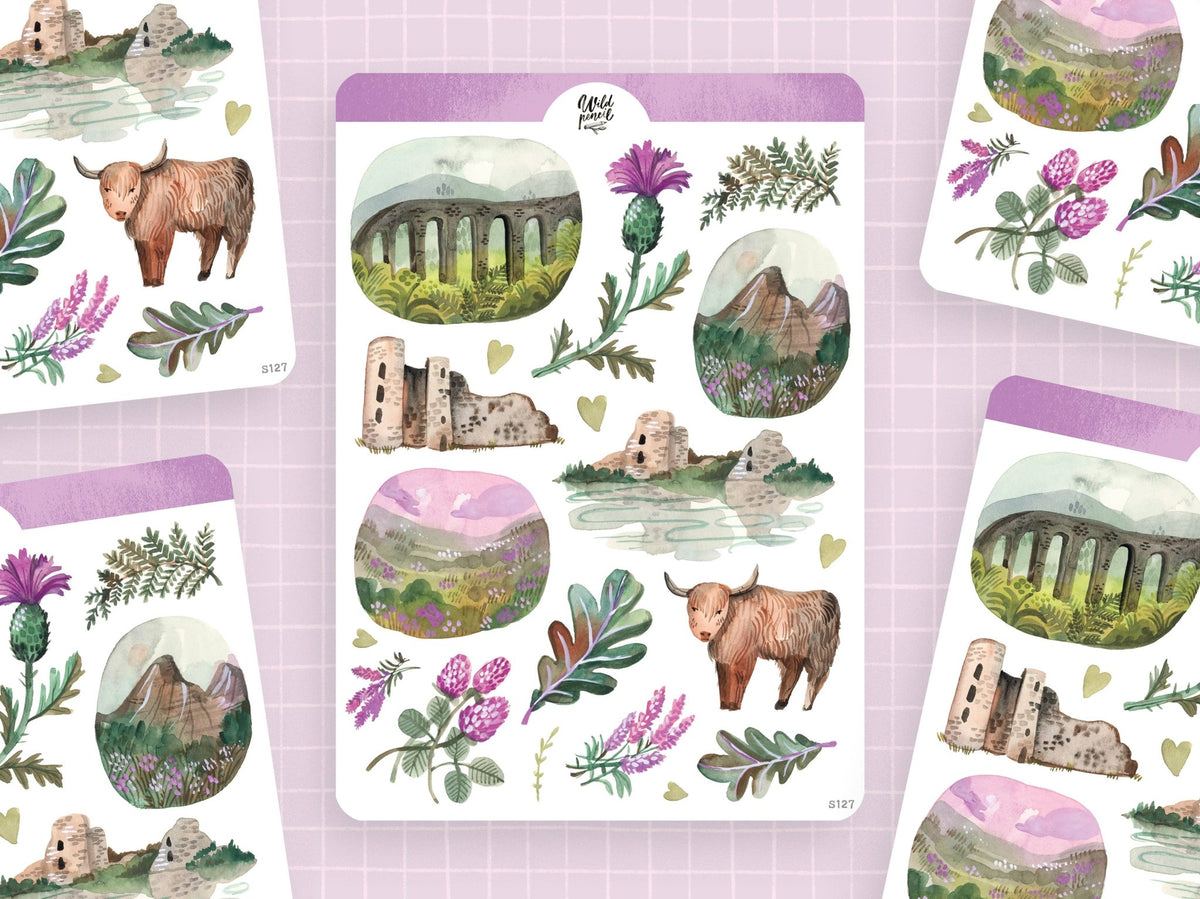 Stickers décoratifs | Wild Pencil Studio | Scotland - Wild Pencil Studio - millenotes