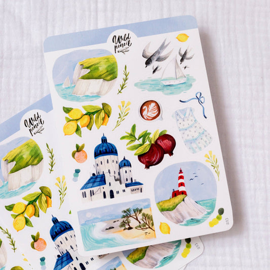 Stickers décoratifs | Wild Pencil Studio | Summer By The Sea - Wild Pencil Studio - millenotes