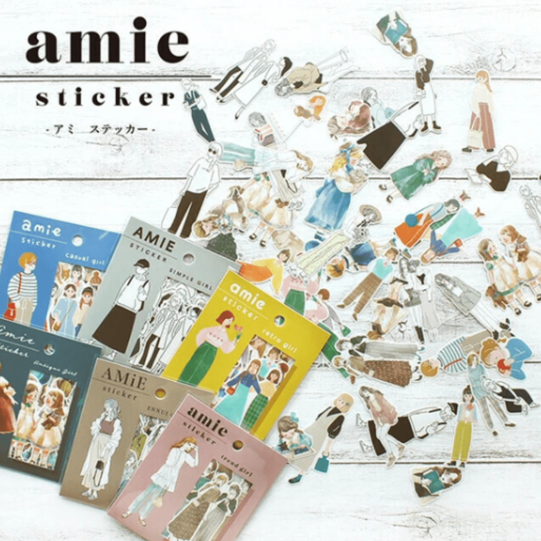 Stickers japonais Mind Wave Amie | Retro girl - Mind Wave - millenotes