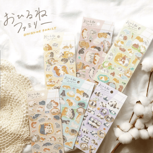 Stickers japonais Mind Wave Famille Ohirune | Chiens Tout Mignons - Mind Wave - millenotes