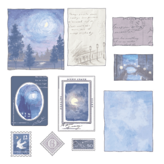 Stickers japonais Mind Wave Landscapes Kit | Moonlight - Mind Wave - millenotes