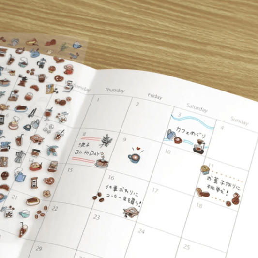 Stickers japonais Mind Wave Poko Time Seal | Café - Mind Wave - millenotes