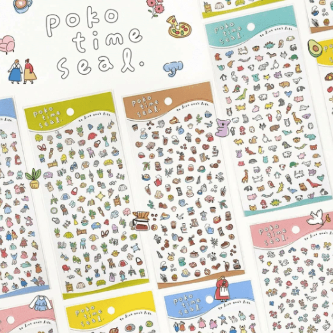 Stickers japonais Mind Wave Poko Time Seal | Café - Mind Wave - millenotes