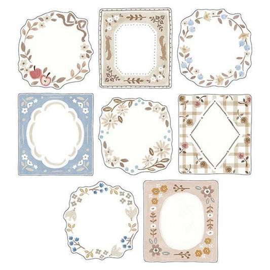 Stickers japonais Mind Wave Ricardo | Cadres Floraux Bleus & Marron - Mind Wave - millenotes