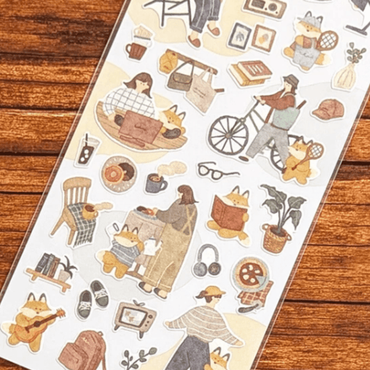 Stickers japonais Mind Wave Together | Avec mon renard - Mind Wave - millenotes